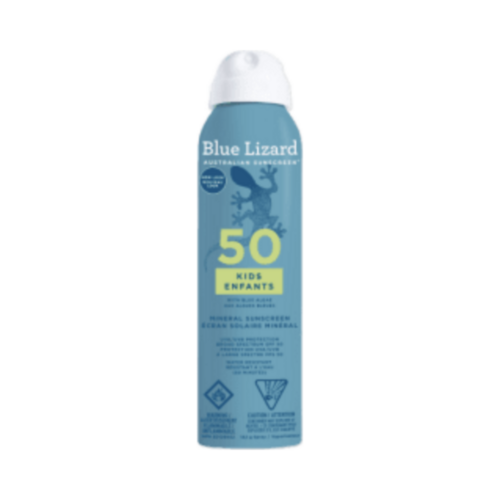 Blue Lizard Sunscreen SPF 50 Kids Spray on white background