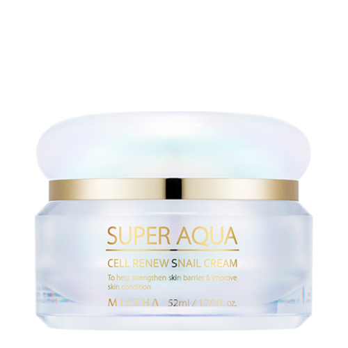 MISSHA Super Aqua Cell Renew Snail Cream, 52ml/1.8 fl oz MISSHA Super Aqua Cell Renew Snail Cream on white background