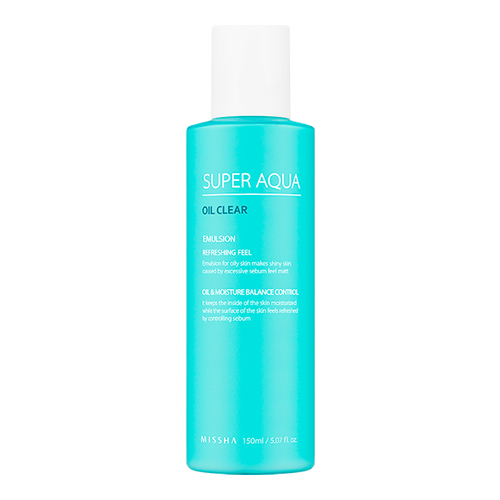 MISSHA Super Aqua Oil Clear Emulsion, 150ml/5.1 fl oz MISSHA Super Aqua Oil Clear Emulsion on white background