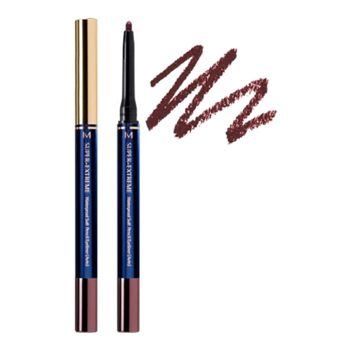 MISSHA Super Extreme Waterproof Soft Pencil Eyeliner Auto - Black on white background