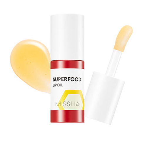 MISSHA Super Food Lip Oil (Honey), 5.2g/0.2 oz MISSHA Super Food Lip Oil (Berry) on white background