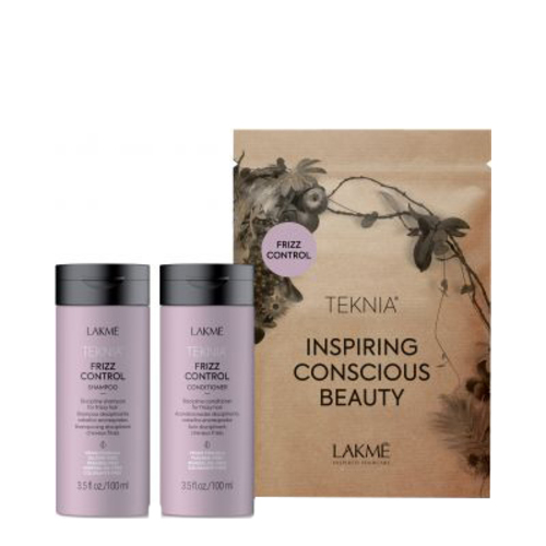 LAKME TEKNIA Travel Pack Frizz Control, 1 set LAKME TEKNIA Travel Pack Frizz Control on white background