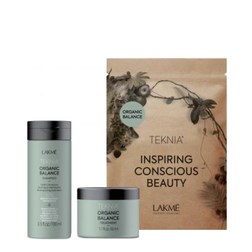 LAKME TEKNIA Travel Pack Organic Balance, 1 set LAKME TEKNIA Travel Pack Organic Balance on white background