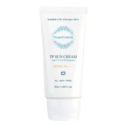 TP Sun Cream on white background