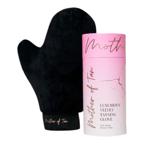 Mother of Tan Tanning Mitt - Luxurious Velvet Tanning Glove on white background