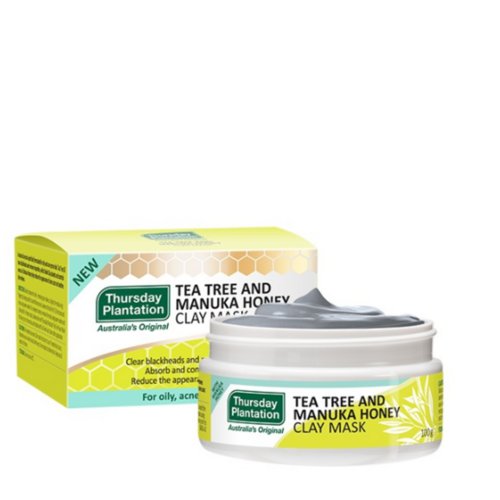 Thursday Plantation Tea Tree + Manuka Honey Clay Mask, 100g/3.53 oz Thursday Plantation Tea Tree + Manuka Honey Clay Mask on white background