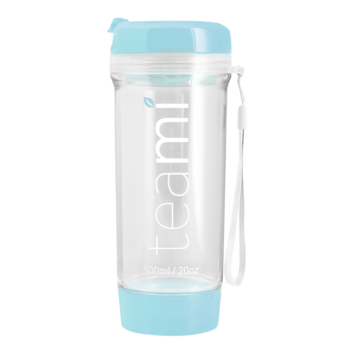 Teami Tea Tumbler - Black, 591ml/20 fl oz Teami Tea Tumbler - Baby Blue on white background