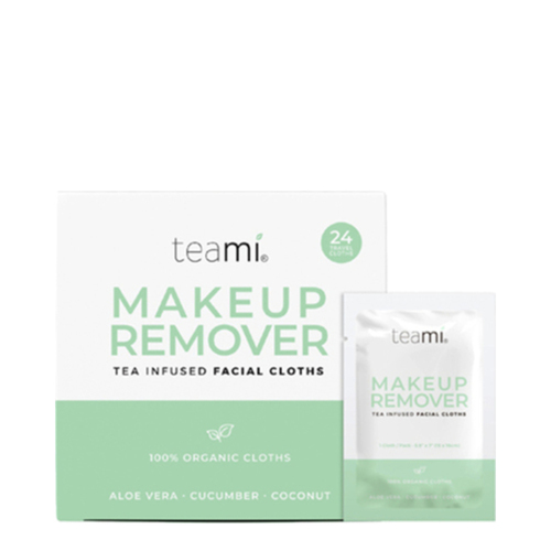 Teami Organic Makeup Remover Cloths, 24 sheets Naturally Yours Teami Organic Makeup Remover Cloths on white background