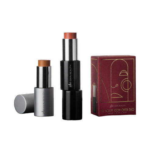 Glo Skin Beauty The Sculpt Icon Cheek Holiday Duo, 1 set Glo Skin Beauty The Sculpt Icon Cheek Holiday Duo on white background