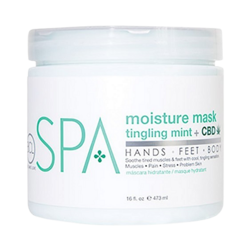BCL Spa Tingling Mint and CBD Moisture Mask, 473ml/15.99 fl oz BCL Spa Tingling Mint and CBD Moisture Mask on white background