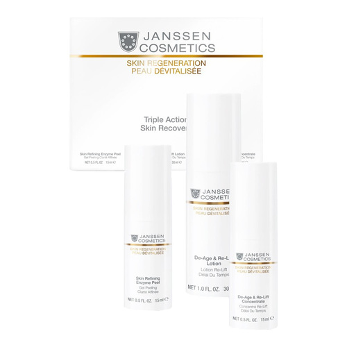 Janssen Cosmetics Triple Action Skin Recovery, 1 set Janssen Cosmetics Triple Action Skin Recovery on white background
