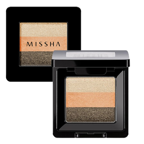 MISSHA Triple Shadow - No.14 | Dewy Apricot, 1 piece MISSHA Triple Shadow - No.9 | Coral Spring on white background