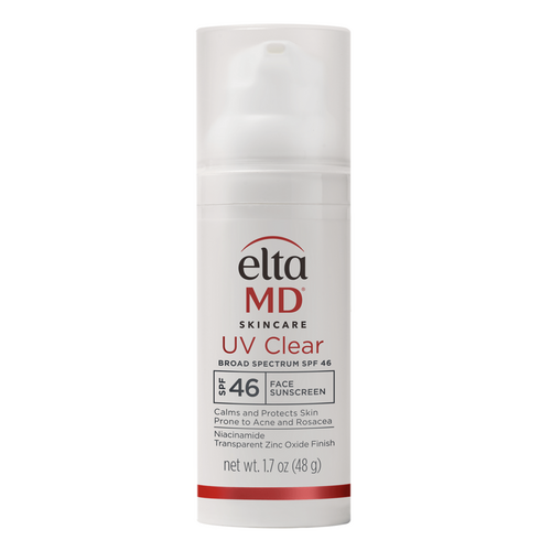 EltaMD UV Clear Broad-Spectrum SPF 46, 48g/1.7 oz EltaMD UV Clear Broad-Spectrum SPF 46 on white background