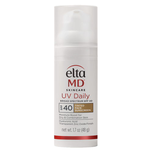 EltaMD UV Daily Broad-Spectrum SPF 40, 48g/1.7 oz EltaMD UV Daily Broad-Spectrum Tinted SPF 40 on white background