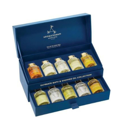 Ultimate Bath and Shower Oil Collection on white background