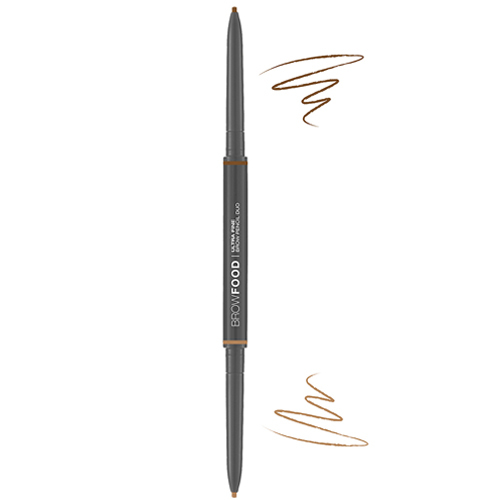 Lashfood Ultra Fine Brow Pencil Duo - Brunette on white background