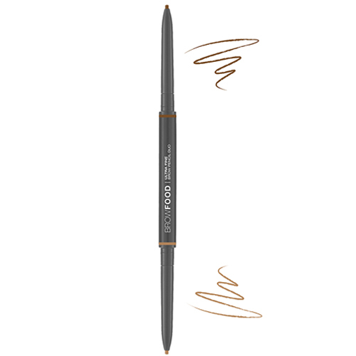 Lashfood Ultra Fine Brow Pencil Duo - Taupe, 1 pieces Lashfood Ultra Fine Brow Pencil Duo - Brunette on white background