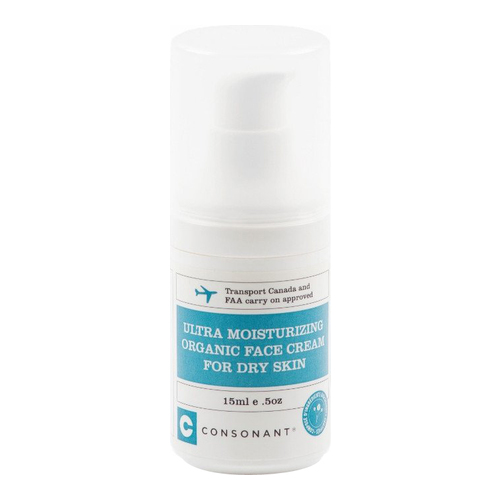 Consonant Ultra Moisturizing Organic Face Cream for Dry Skin - Travel Size, 15ml/0.5 fl oz