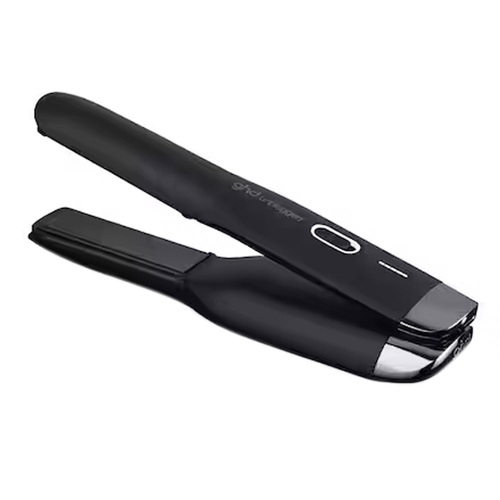 GHD  UnPlugged Cordless Hair Straightener - Black on white background