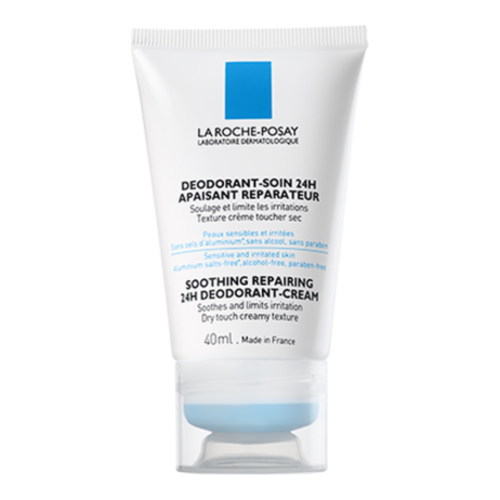 La Roche Posay Physiological Soothing Repairing 24HR Deodorant Cream on white background
