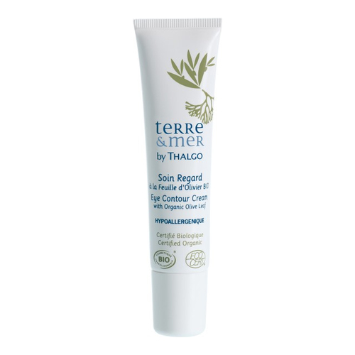 Thalgo Terre and Mer Organic Eye Contour Cream with Organic Olive Leaf, 15ml/0.5 fl oz Thalgo Terre and Mer Organic Eye Contour Cream with Organic Olive Leaf on white background