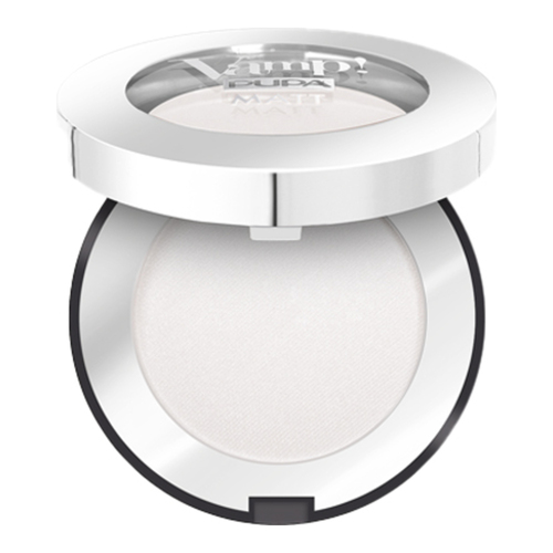 Pupa Vamp! Matt - White Chalk 010, 2.5g/0.09 oz Pupa Vamp! Matt - Dark Chocolate 050 on white background