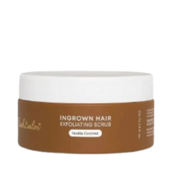 Vanilla Coconut Exfoliating Scrub Ingrown Hair on white background