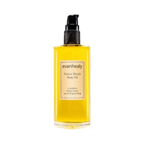 Evanhealy Vetiver Hinoki Body Oil, 98ml/3.31 fl oz Evanhealy Vetiver Hinoki Body Oil on white background