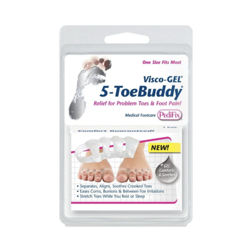 Pedifix Visco-GEL 5 ToeBuddy, 1 piece Pedifix Visco-GEL 5 ToeBuddy on white background