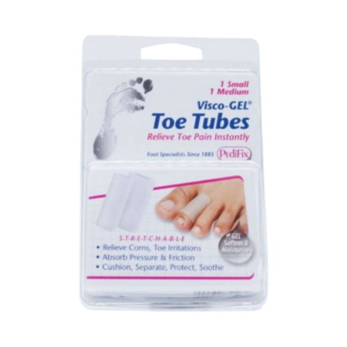 Pedifix Visco-GEL All-Gel Toe Tubes - Small, 1 pieces Pedifix Visco-GEL All-Gel Toe Tubes - Medium on white background