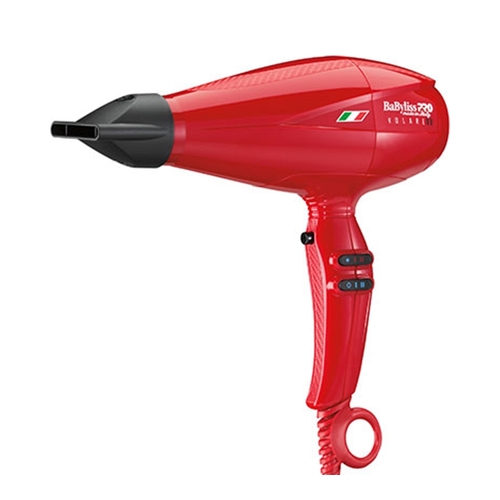 Babyliss Pro Volare Ferrari Red Hairdryer, 1 piece Babyliss Pro Volare Black Hairdryer on white background