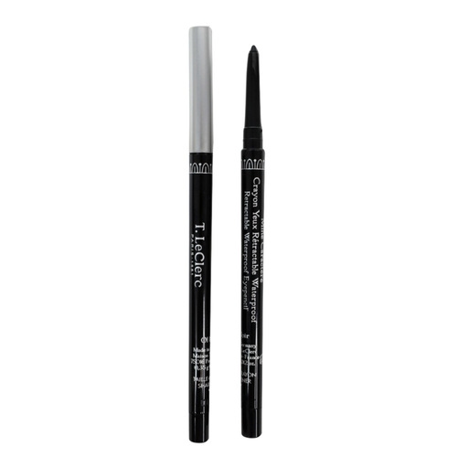 T LeClerc Waterproof Retractable Eye Pencil - 01 Noir on white background