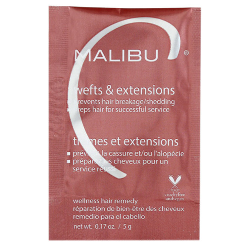 Malibu C Wefts and Extensions Hair Remedy, 12 x 5g/0.18 oz Malibu C Wefts and Extensions Hair Remedy on white background