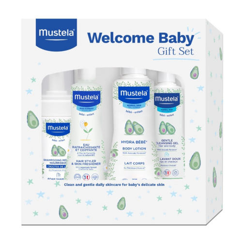Mustela Welcome Baby Gift Set, 1 set Mustela Welcome Baby Gift Set on white background