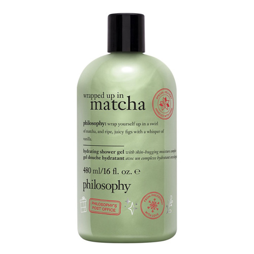 Philosophy Wrapped Up In Matcha Hydrating Shower on white background