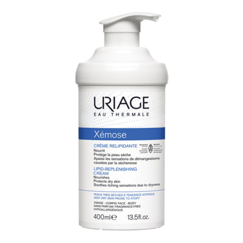 Uriage Xemose Lipid-Replenishing Cream, 400ml/13.53 fl oz Uriage Xemose Lipid-Replenishing Cream on white background