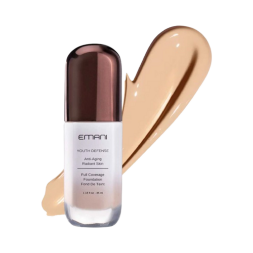 Emani Youth Defense Foundation - Medium Light, 35ml/1.18 fl oz Emani Youth Defense Foundation - Light on white background