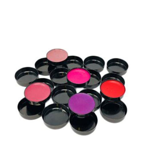 Z Palette Glossy Black Mini Round Empty Makeup Pans, 10 pieces Naturally Yours Z Palette Glossy Black Mini Round Empty Makeup Pans on white background