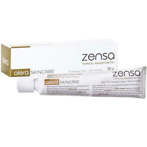 alera SKINCARE Zensa Topical Anaesthetic on white background