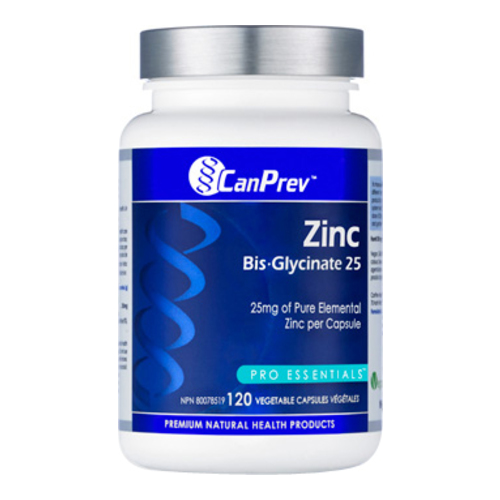 CanPrev Zinc Bis-Glycinate 25, 120 capsules