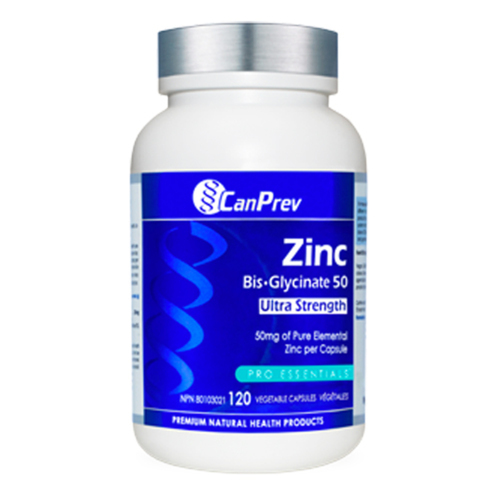 CanPrev Zinc Bis-Glycinate 50 - Ultra Strength, 120 capsules