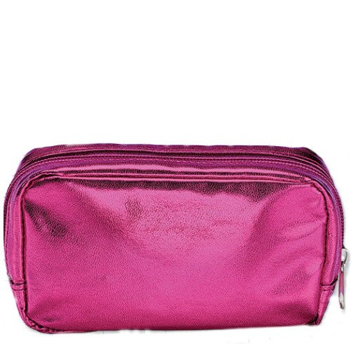 Pink Metalic Cosmetic Bag, 1 piece
