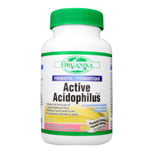 Organika Active Acidophilus, 200 capsules Organika Active Acidophilus on white background