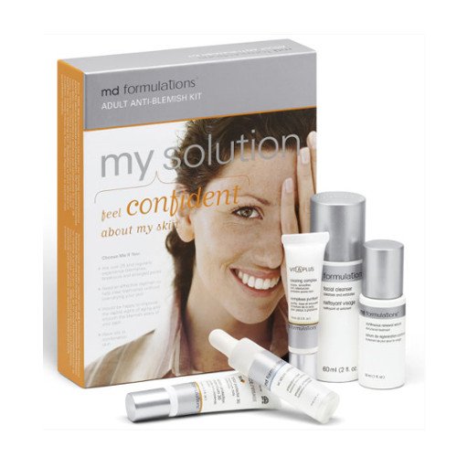 MD Formulations Adult Anti Blemish Solution Kit on white background