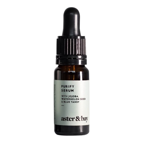 Aster and Bay Purify Serum on white background