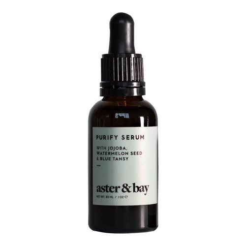 Aster and Bay Purify Serum on white background