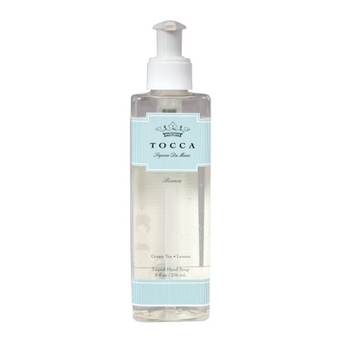 Tocca Beauty Sapone da Mano - Cleopatra: Grapefruit & Cucumber Hand Wash, 236ml/8 fl oz Tocca Beauty Sapone da Mano - Bianca: Green Tea & Lemon Hand Wash on white background