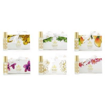 Malie Organics Perfume Mango Nectar, 10ml/0.3 fl oz Malie Organics Perfume Coconut Vanilla on white background