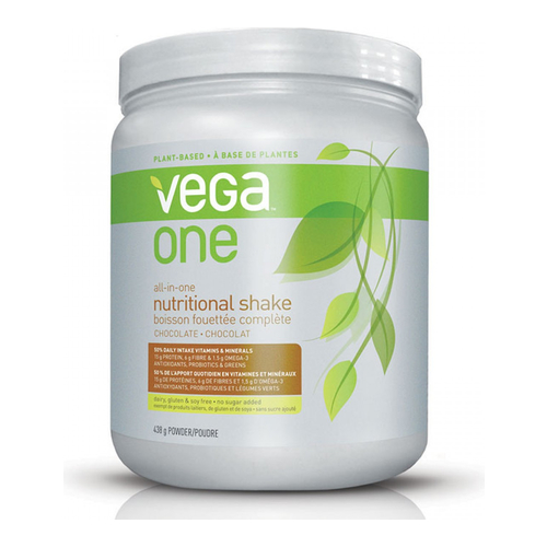 Vega All in One Nutritional Shake (Small) - Mocha, 416g/14.7 oz Vega One All-In-One Nutritional Shake (Small) - French Vanilla on white background