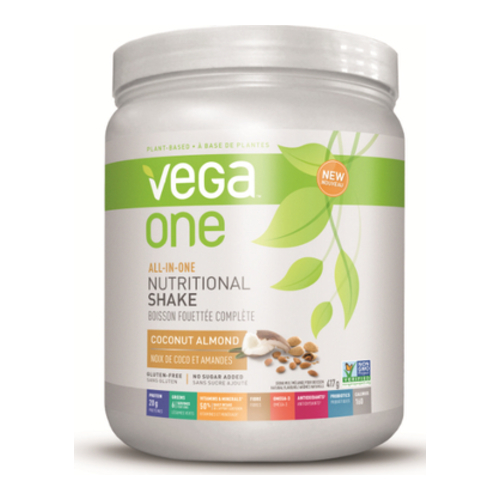 Vega All in One Nutritional Shake (Small) - Mocha, 416g/14.7 oz Vega One All-In-One Nutritional Shake (Small) - French Vanilla on white background